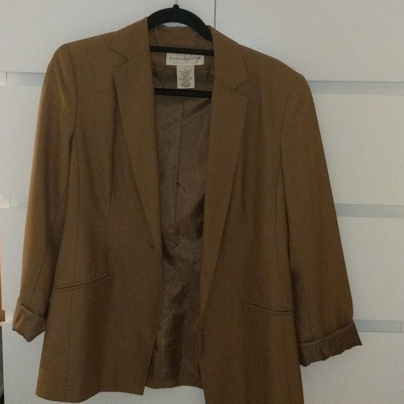 vintage evan picone blazer tan size 6 - Picture 1 of 4